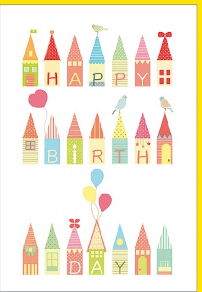Umschlagk. Birdy-Happy Birthday Haus