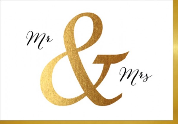 Umschlagk. Mr & Mrs Gold