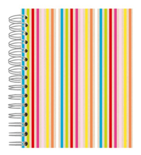 Buch A5 Neon Color Stripes