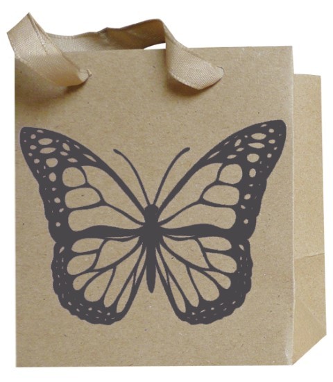Schmetterling Bag schwarz 12x12x8cm