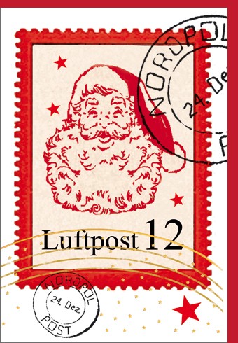 Umschlagk. Weihnachtsmann Briefmarke